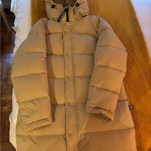 Aritzia Tan Puffer Jacket